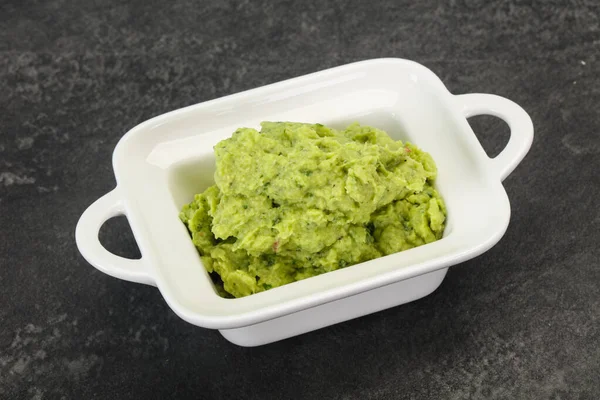 Fűszeres Avokádó Guacamole Szósz Chili Paprikával — Stock Fotó