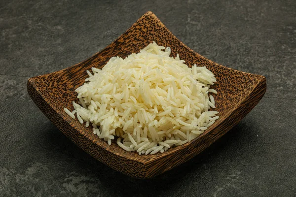 Riso Basmati Indiano Vapore Nella Ciotola — Foto Stock