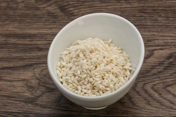 Arroz Arborio Italiano Cru Para Risotto — Fotografia de Stock