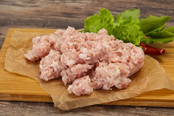 Hausgemachtes Schweinehackfleisch Zum Kochen Bereit — Stockfoto