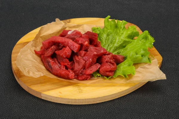 Carne Vacuno Cruda Rodajas Lista Para Cocinar —  Fotos de Stock