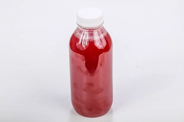 Jus Cerise Frais Dans Bouteille — Photo