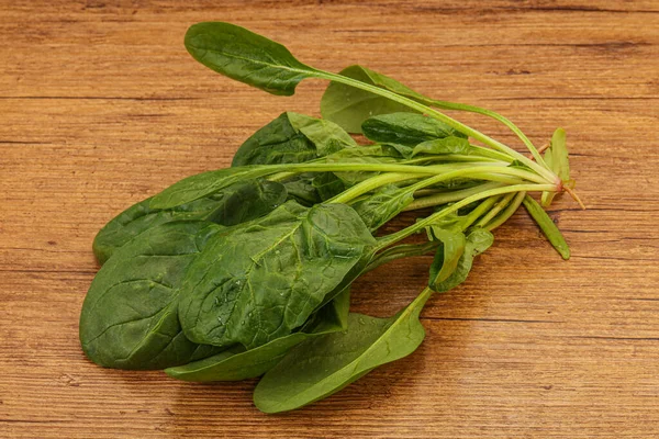 Cucina Vegana Fresca Foglia Spinaci Verde Mucchio — Foto Stock