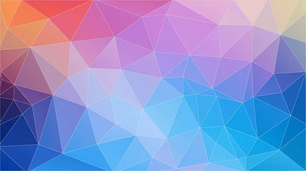 Flat Frash color geometric triangle wallpaper. Horizontal vector background — Stock Vector