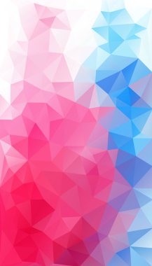 Mavi ve kırmızı renk üçgen arka plan