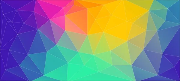 Flache lebendige Farbdreieck geometrische Tapete für Ihr Design — Stockvektor
