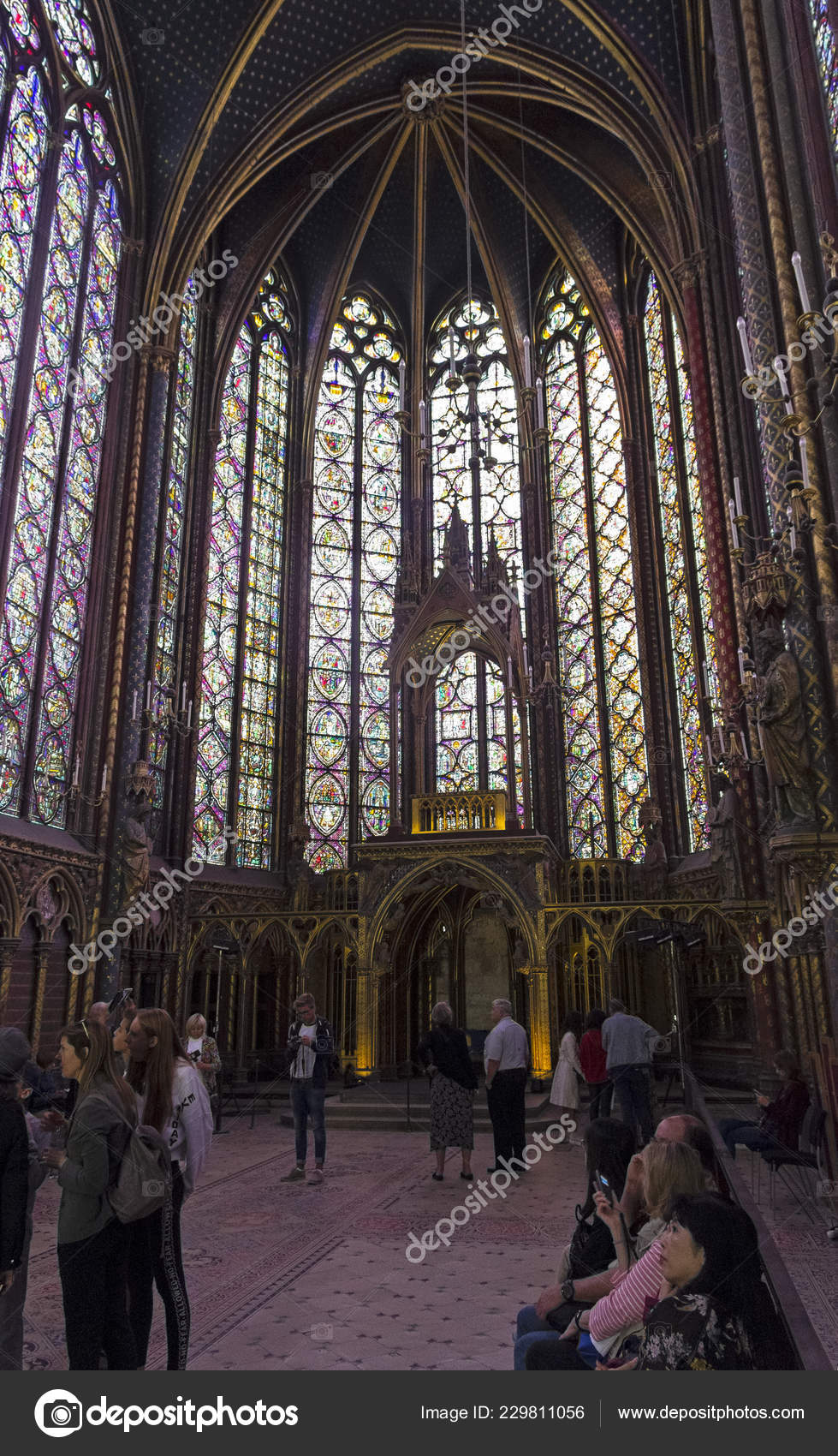 Sainte Chapelle Ceiling Upper Chapel Sanctuary Sacred Relics