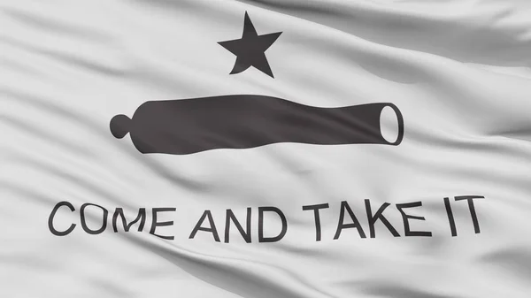 Come And Take It Texas Flag, Closeup View, 3D Rendering