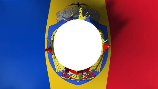 Bucharest flag ripped apart