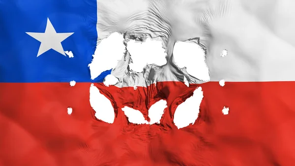 Holes in Chile flag