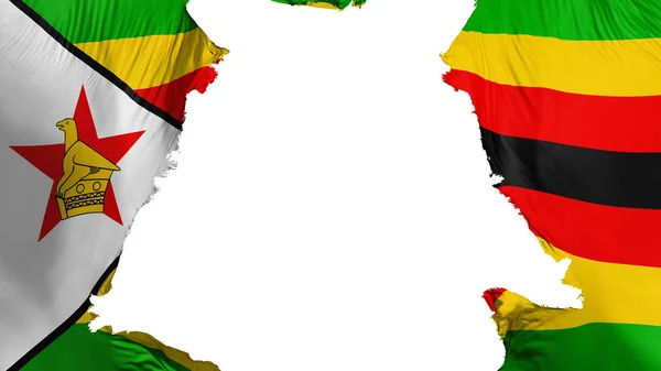 Zimbabwe flag ripped apart