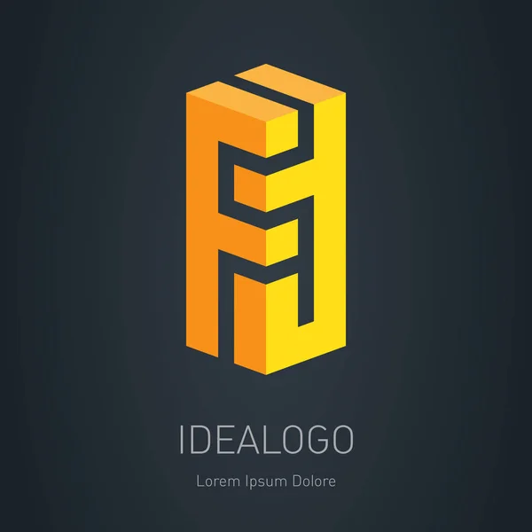 Simple Logotipo Del Negocio Vector Ilustración — Vector de stock