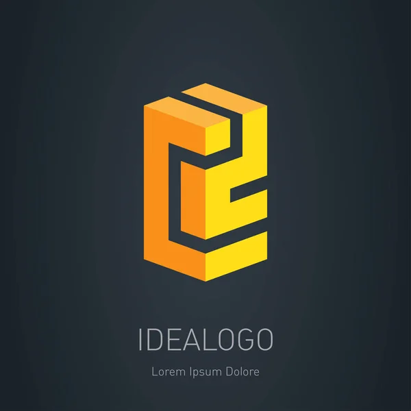 Ilk Logosu Ilk Monogram Logo Vektör Tasarım Öğesi Veya Simgesi — Stok Vektör