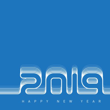 Mutlu yeni yıl 2019, vektör arka plan. 