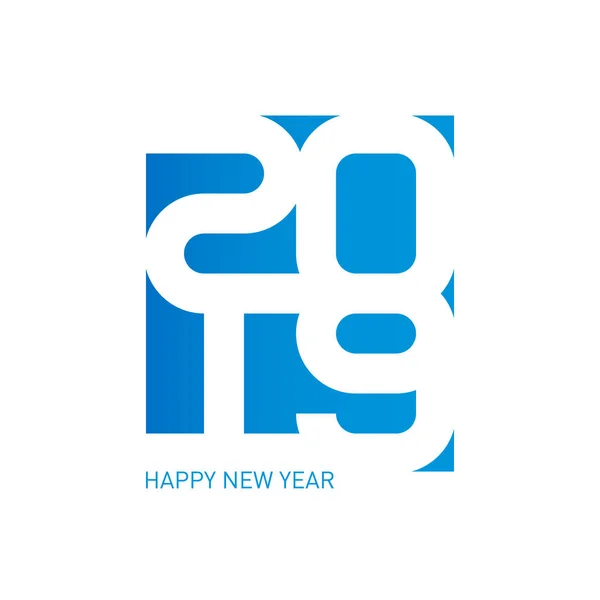 Šťastný Nový Rok 2019 Vektorové Pozadí — Stockový vektor