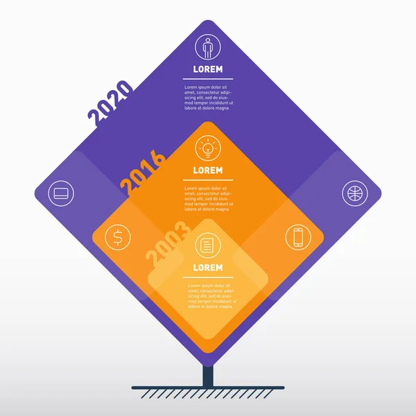 Concetto Presentazione Aziendale Infografica Vettoriale Della Tecnologia Del Processo Educativo — Vettoriale Stock