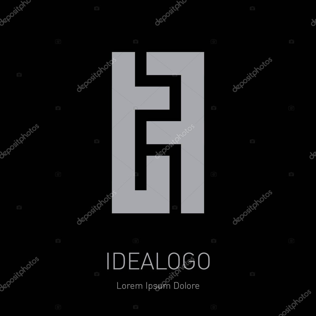 T and F initial logo. TF - Vector design element or icon. Initial monogram logotype.