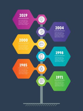 Dikey iş sunu kavramı ile seçme hakkı. Vektör Infographic teknoloji veya eğitim sürecin adımları ile. Web şablonu ağaç, bilgi grafik veya diyagram ile kutsal kişilerin resmi.