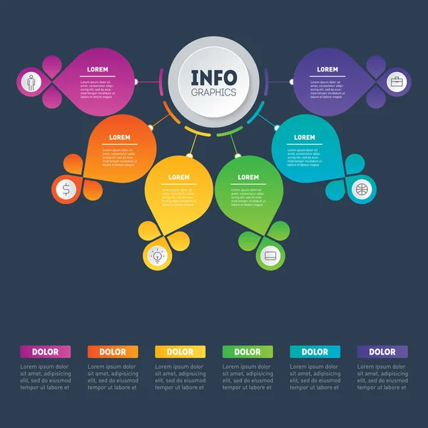 Tanıtımı Kavramı Ile Seçme Hakkı Vektör Infographic Teknoloji Veya Eğitim — Stok Vektör