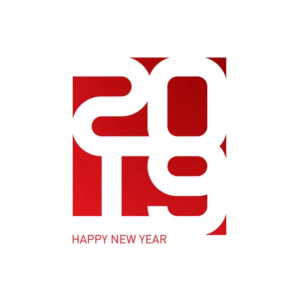 Feliz Año Nuevo 2019 Vector Fondo — Archivo Imágenes Vectoriales