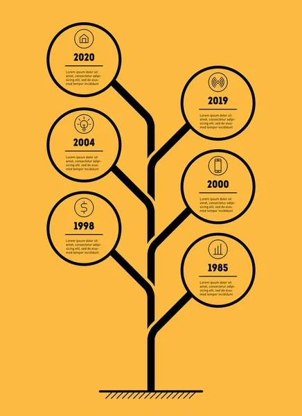 Verticale Infographic Tijdlijn Businessconcept Met Opties Onderdelen Stappen Processen Van — Stockvector