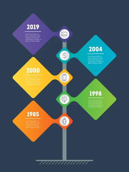 Vertical Business Conceito Apresentação Modelo Árvore Gráfico Informações Diagrama Com — Vetor de Stock