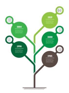 İş tanıtımı kavramı. Web şablonu ağacının yaprakları, bilgi grafik veya diyagram. Infographic teknolojisi veya eğitim sürecinin