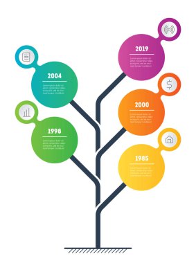 İş tanıtımı kavramı. Web şablonu ağacının yaprakları, bilgi grafik veya diyagram. Infographic teknolojisi veya eğitim sürecinin