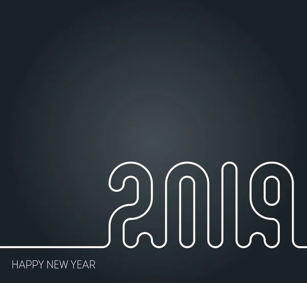 Ευτυχισμένο Νέο Έτος 2019 Αφίσα Φωτεινό Διακοπών Κάλυψη Του Ημερολογίου — Διανυσματικό Αρχείο