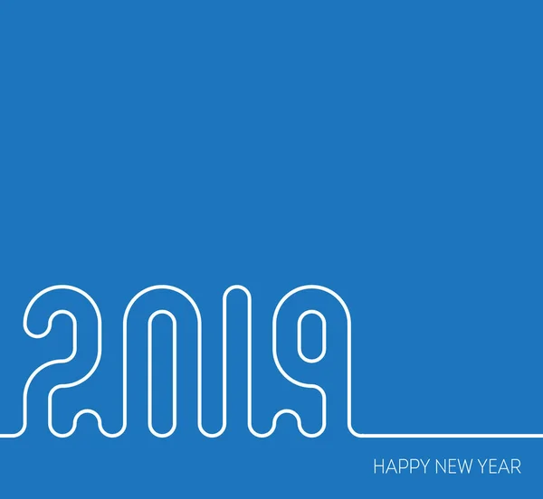 Ευτυχισμένο Νέο Έτος 2019 Αφίσα Φωτεινό Διακοπών Κάλυψη Του Ημερολογίου — Διανυσματικό Αρχείο