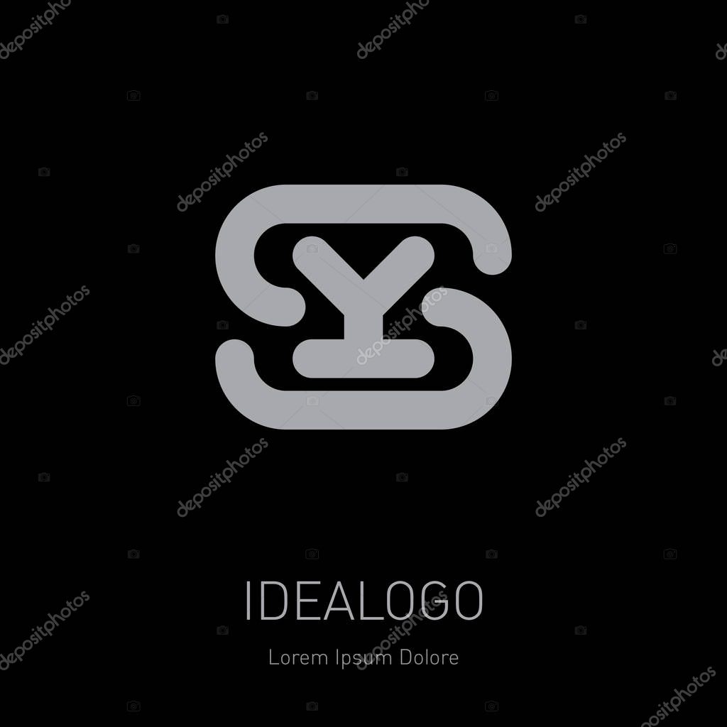 S and Y logo. YS - Vector design element or icon. Initial monogram logotype