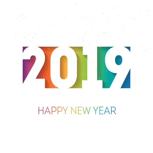 2019 Feliz Ano Novo Cartão Vetor Ilustração —  Vetores de Stock