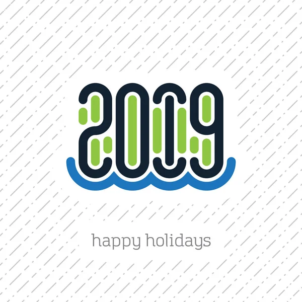 Frohes Neues Jahr 2019 Helles Urlaubsposter Oder Kalendercover Grußkarte Mit — Stockvektor