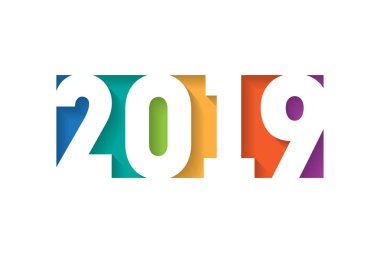 2019. takvim kapak tasarım şablonu. İş günlüğü veya Organizatör 2019 istekleri için kapak. Vektör çizim