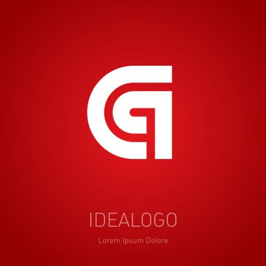 ideal logo yazı, vektör çizim