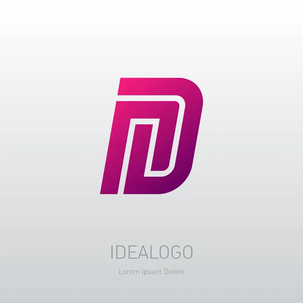 Yazı Ideal Logo Reklam Ticari — Stok Vektör
