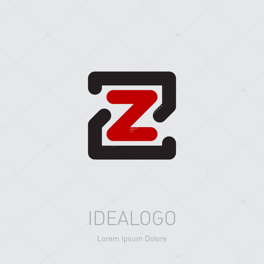 Z vector design element or icon. Initial monogram logotype vector illustration