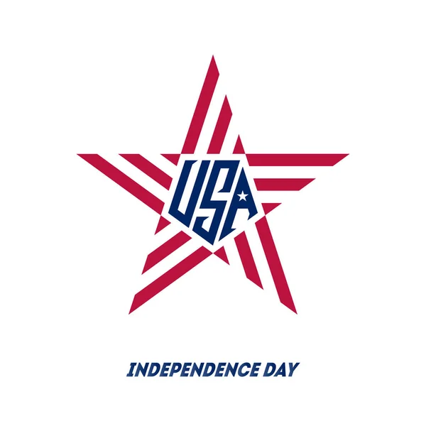 Vektor Illustration Usa Star Självständighetsdagen — Stock vektor