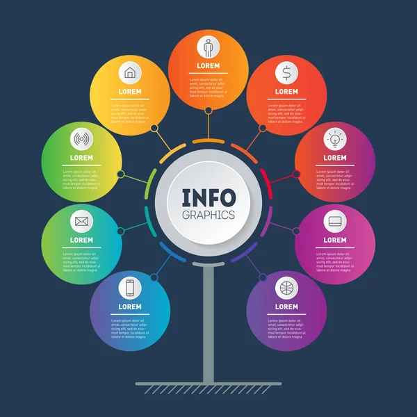 Concepto Presentación Negocios Con Opciones Plantilla Diseño Folleto Plantilla Web — Archivo Imágenes Vectoriales