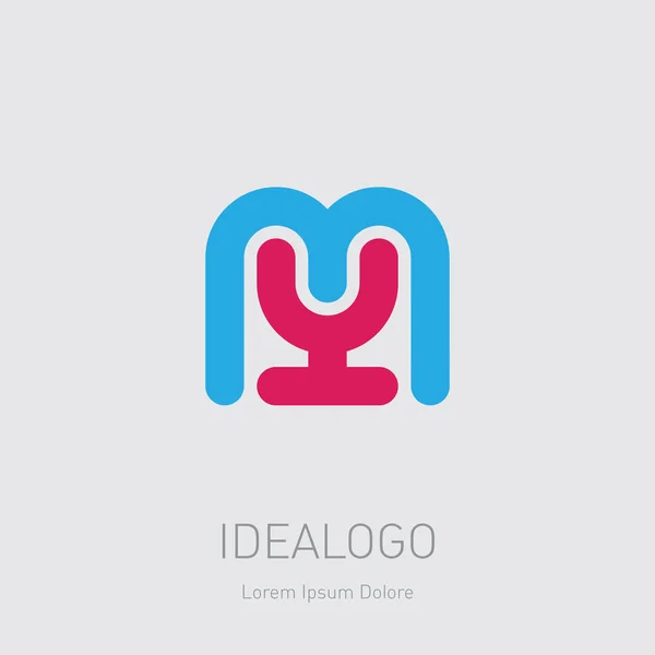 Mon Logo Initial Logotype Initial Monogramme Élément Icône Conception Vectorielle — Image vectorielle