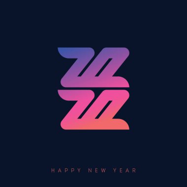 2020 mutlu yeni yıl vektör illüstrasyon pembe mavi alfabe harf logo mor yazı tipi yaratıcı metin noktalar şirket vektör simgesi tasarım şablonu