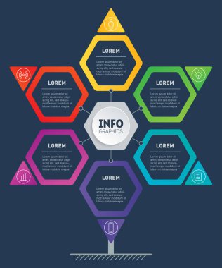 Tasarımınız için vektör bilgi şablonu