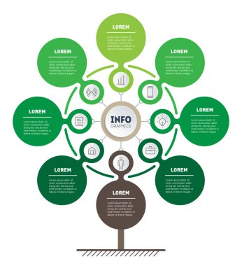 iş sunumunuz için vektör bilgi grafiği şablonu