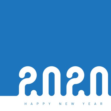 2020 Happy New Year vektör illüstrasyon
