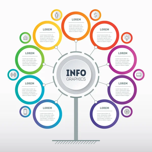 Concepto Negocio Con Opciones Etiquetas — Archivo Imágenes Vectoriales