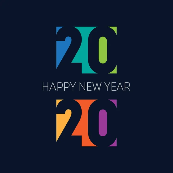 2020 Happy New Year Vector Illustration — Stock Vector