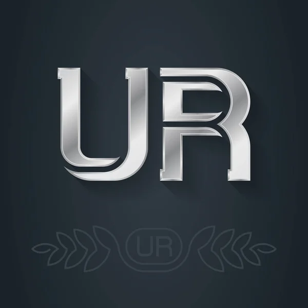 Logo Für Ihr Unternehmen Mit Silbernen Buchstaben Einfach Vektorillustration — Stockvektor