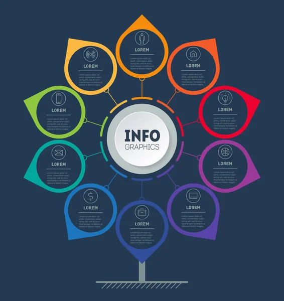 Векторная Информационная Графика Фоне Бизнес Презентаций — стоковый вектор