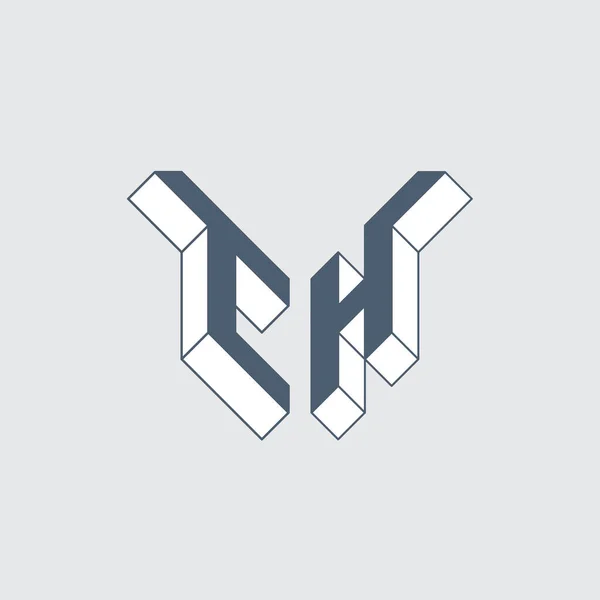 Basit Gri Monokrom Logosu Vektörü Tasarımı — Stok Vektör