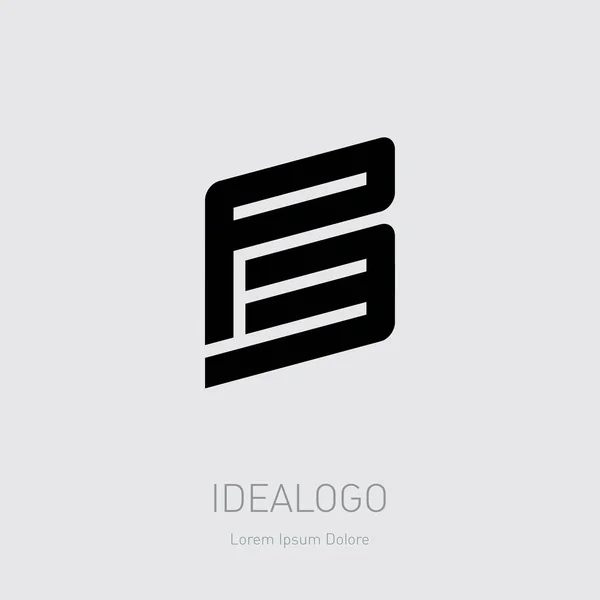 Logo Einfaches Vektordesign Auf Grauem Hintergrund — Stockvektor